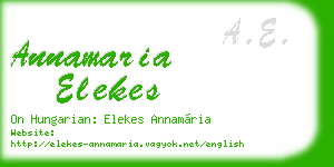 annamaria elekes business card