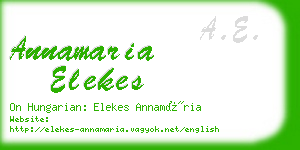 annamaria elekes business card